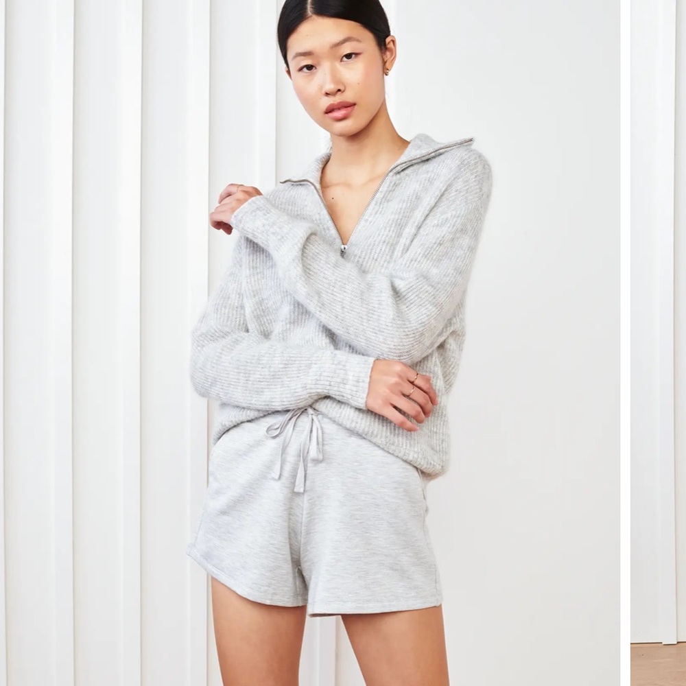Quince Baby-alpaca wool quarter zip sweater